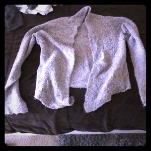 Rubbish draped cardigan